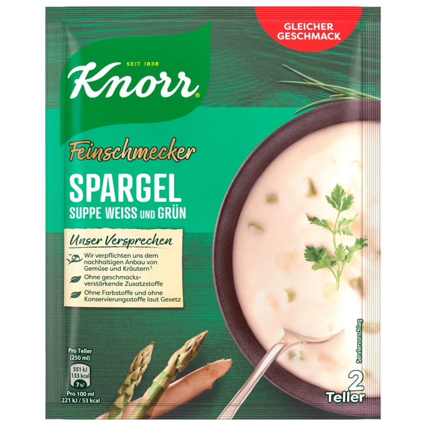 Knorr Feinschmecker Spargel Suppe Weiss & Grün 500ml